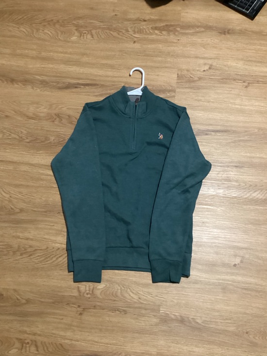 U.S. Polo Assn. Other - U.S. Polo Assn. Dark Green Ribbed Quarter-Zip Pullover